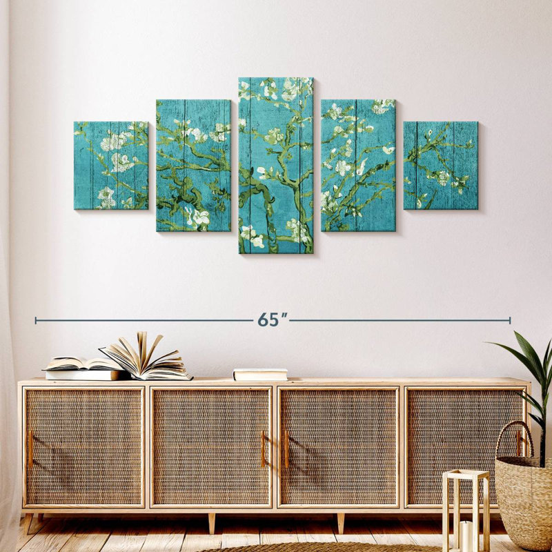 Arbre à fleurs en bois, H 24 po x l 55 po