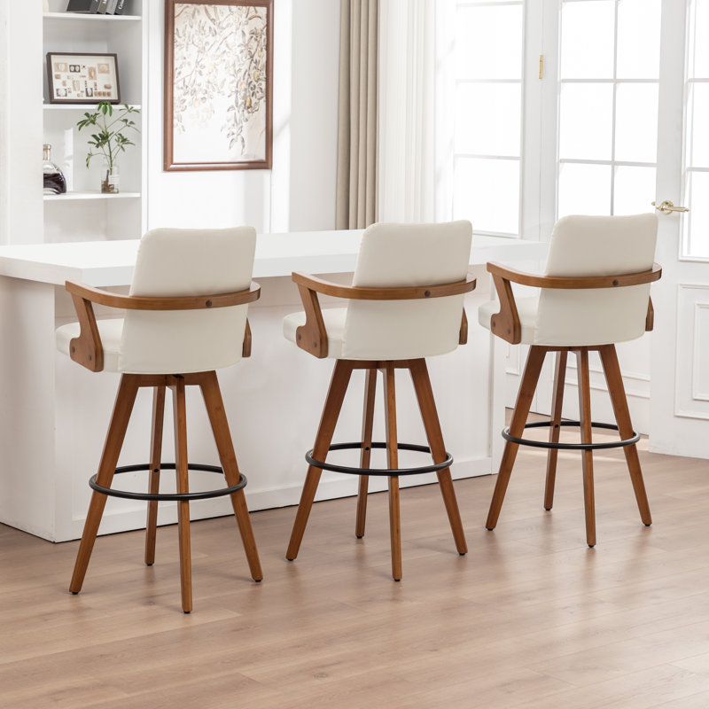 Eastwood Swivel Bar Stool, Beige, Bar Stool (76.2cm Seat Height)