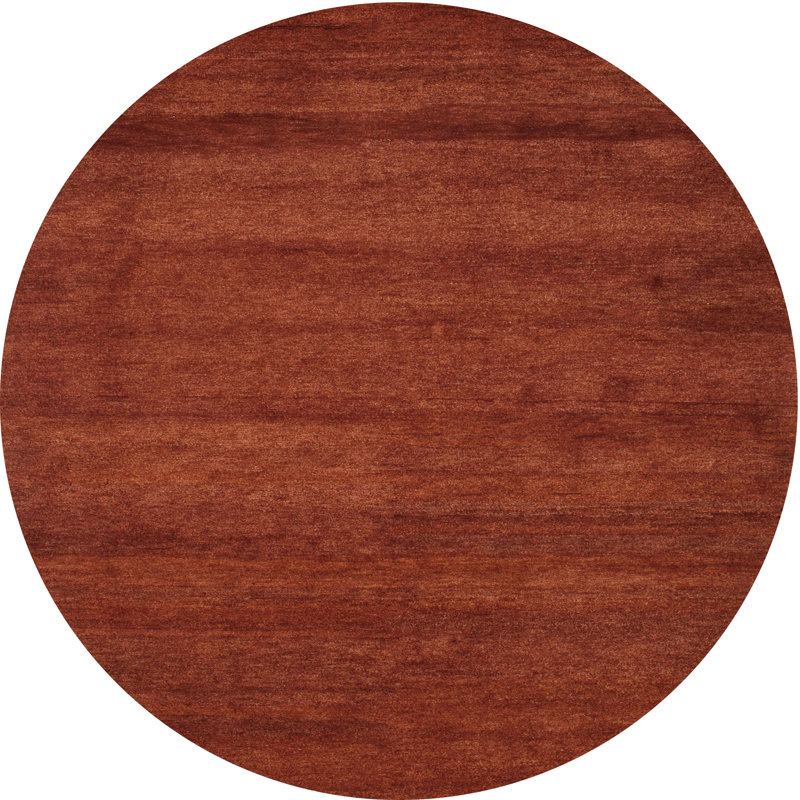 Tapis contemporain brun, Rond 6 pi