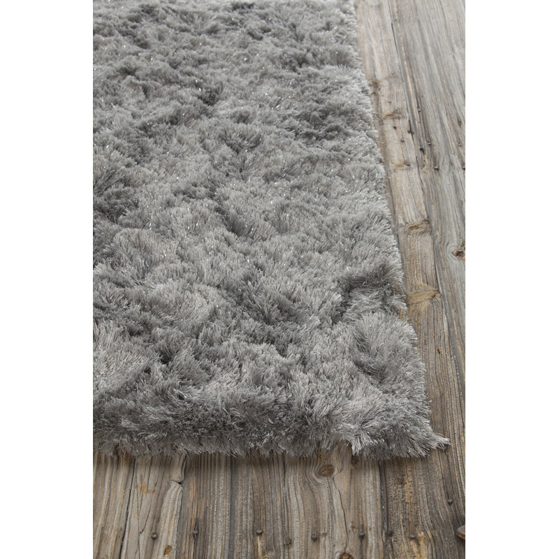 Tapis zone grise contemporaine shaylene texture, 5 pi x 7 pi 6 po