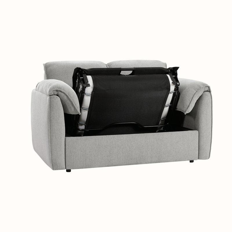 Chenille   Convertible Couch, Gray
