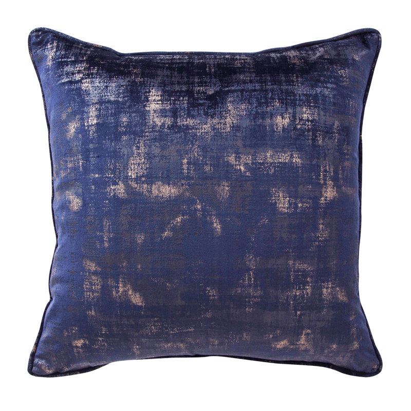 Morphew Abstract Square Cushion, Navy