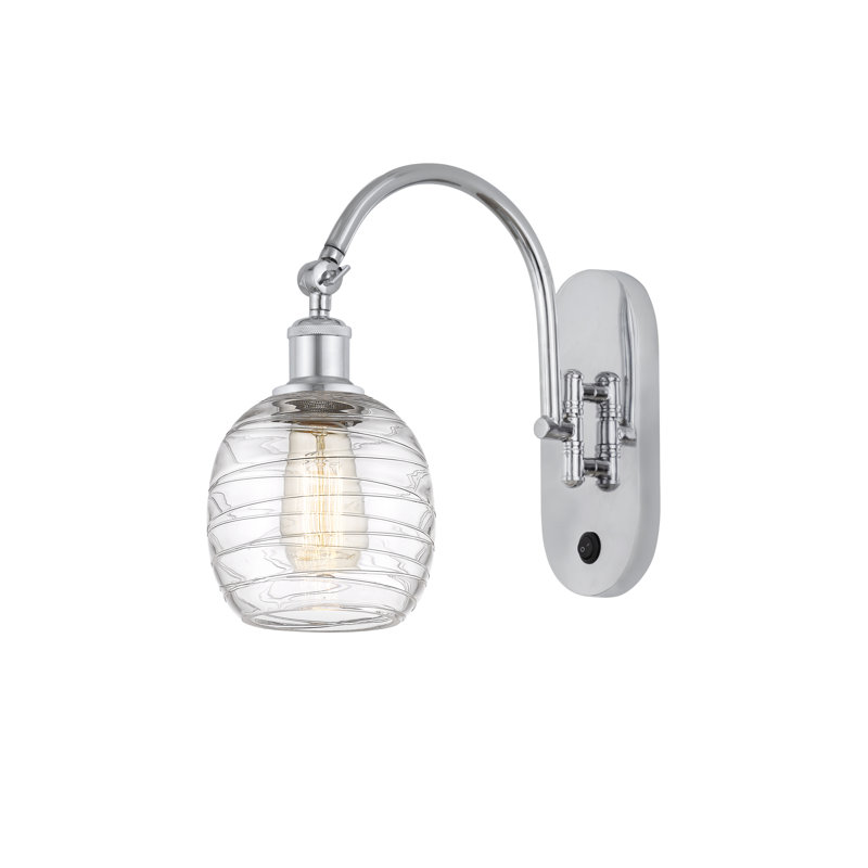 Bras pivotant en acier Alve, Incandescent, Chrome poli