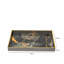 Adryanna 2 piece Glass Decoration Tray for Living Room Decor, Abstract Design Serving Tray-33576861