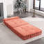 Futon-lit convertible pliable avec matelas et dossier amovible - Orange