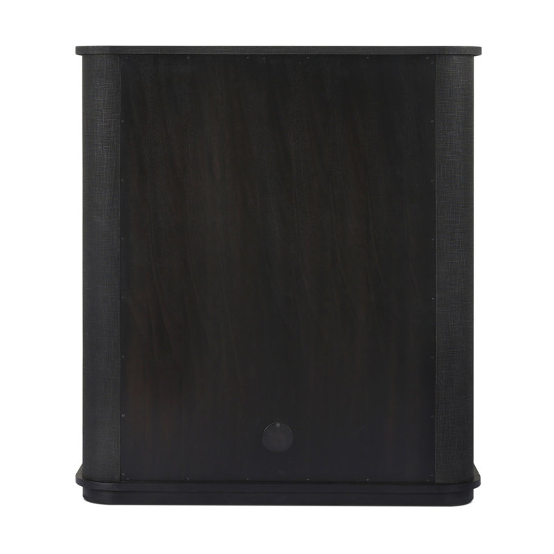 Berlin Cabinet-Black Linen, Black Linen