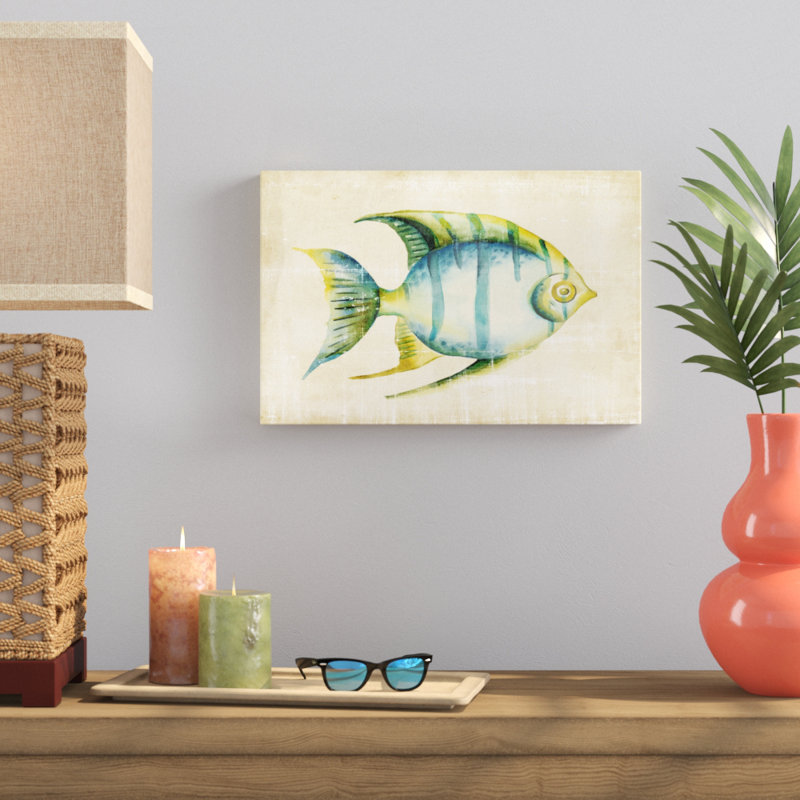 Aquarium Fish I by Chariklia Zarris - Painting Print, Wrapped Canvas, 20cm H x 30cm W