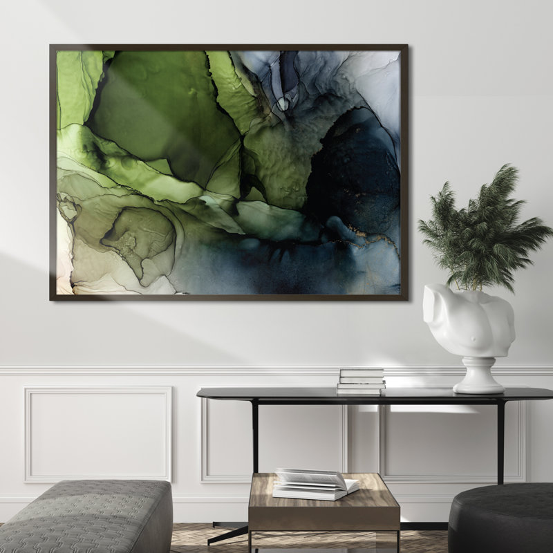 Crisp by Fern Siebler - Painting on Canvas, Black Floater Frame, 103.5 cm H x 153.5 cm W x 4 cm D