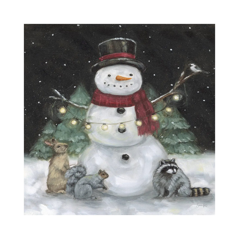 Frosty Friends - reproduction d'art sur toile tendue