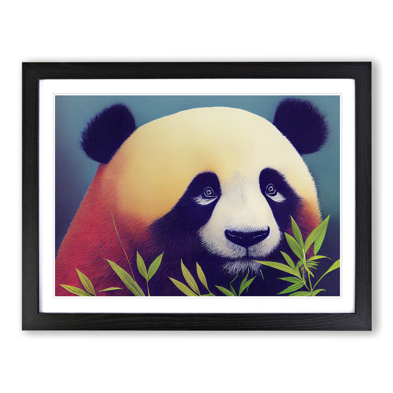 Miraculous Panda - Single Picture Frame Print, 46cm H x 64cm W x 2cm D, Black