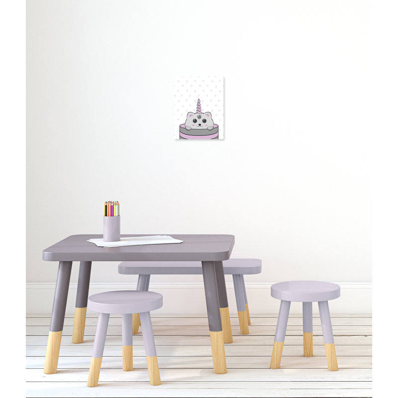 Art sur toile caticorn, H 14 po x l 11 po x P 1,5 po