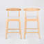 Tabourets de comptoir en bois massif de style moderne Mid-Century de 24 pouces, rembourrés avec des sièges rembourrés confortables pour la cuisine et la salle à manger