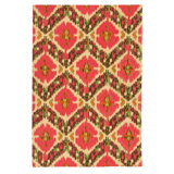 Flatweave Wool Ikat Area Rug in Multi