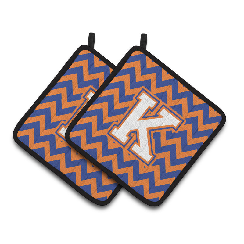 Poignée à chevrons, K, Bleu/orange