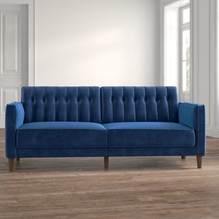 Mercer41 Grattan 81.1'' Velvet Sleeper Sofa & Reviews | Wayfair