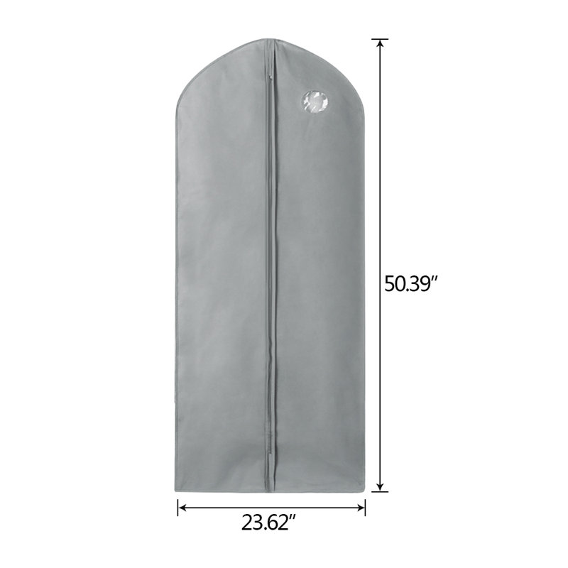 Sac à vêtements Merlino, Gris, H 50,39 po x l 23,62 po x P 0,2 po