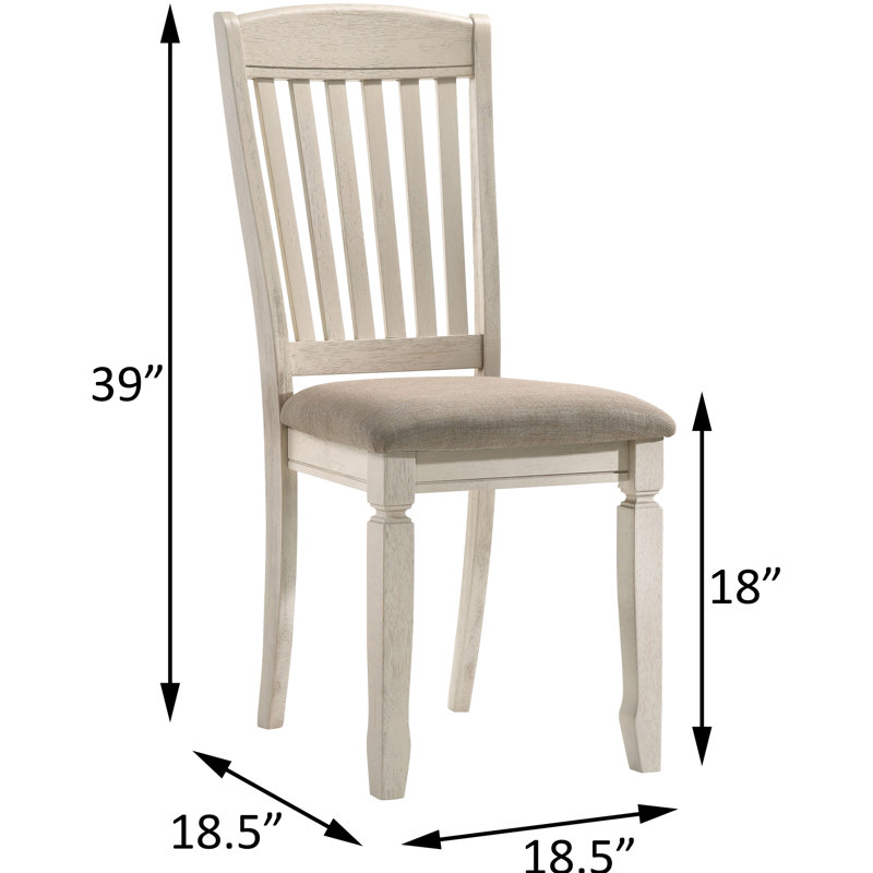 De 2 chaises d'appoint rembourrées brun clair avec pieds et dossier à lattes en bois pour les repas d'aspect crème 2 sièges en mousse de style classique