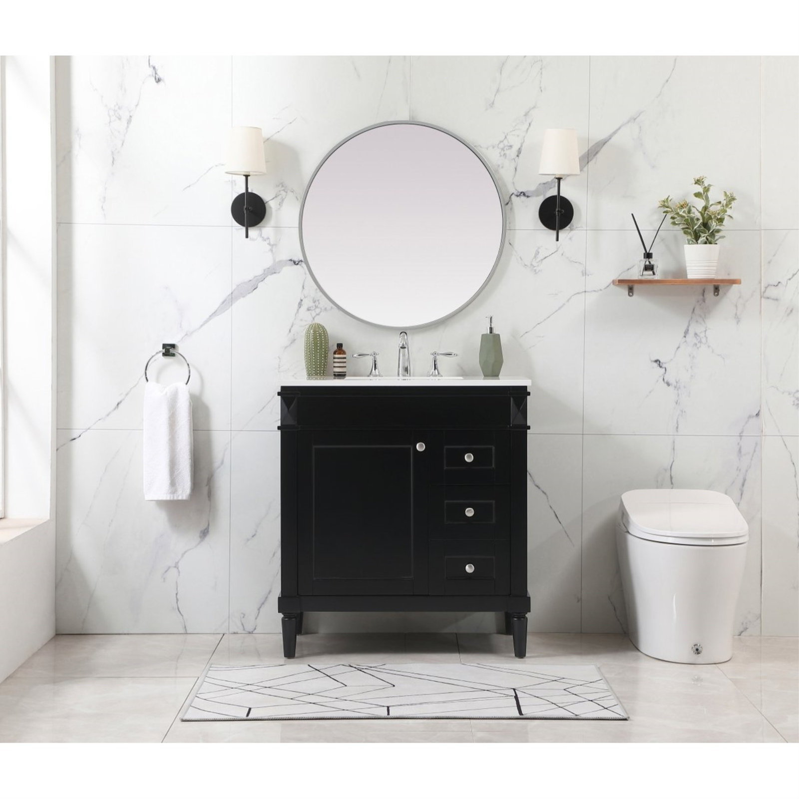Readington 32'' Single Bathroom Vanity, Black