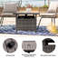 Table d'appoint en osier avec trou pour parasol Latassha-2041756326