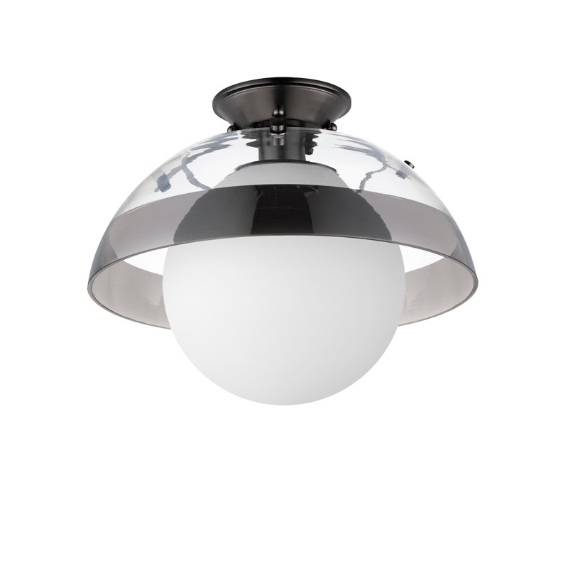 Domain 1 - Light Semi Flush Mount, Gunmetal, Smoke