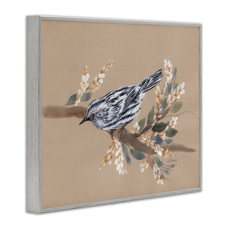 Oiseau sur une branche délicate, estampe numérique, conception par Cady, Estampe numérique Farmhouse, H 11 po x l 14 po