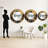 Ferrucci Elegant Japanese Woman I - Woman Decorative Mirror, Gold Round Wall Mirror, Printed Metal Art-279188533