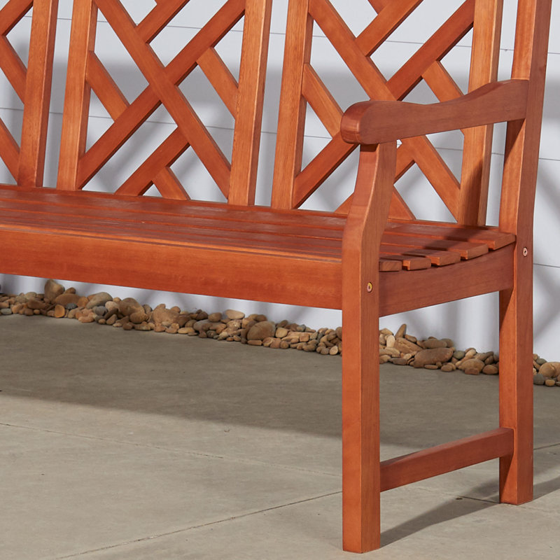 Banc de jardin en bois Awaiz, Brun