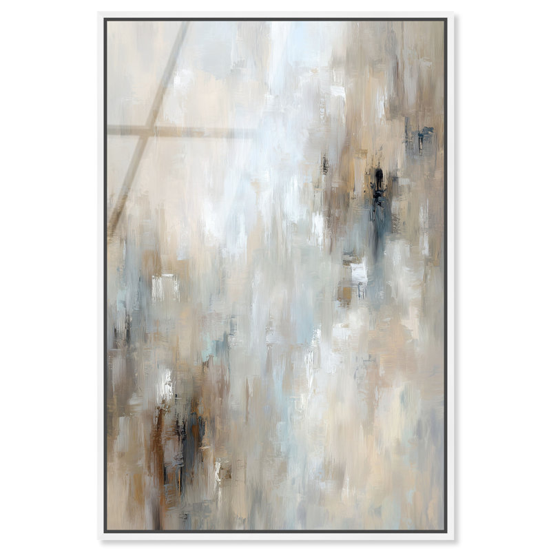 Décoration murale encadrée Eroded Stone II par Art Remedy, cadre blanc, 16 x 24, 25"H x 17"W, White Frame