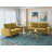 70''Velvet Square Arm Modern Style Sofa With Golden Leg-903016202