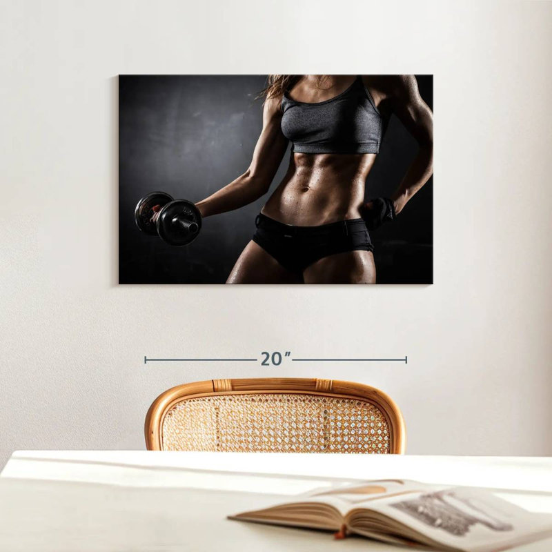 Sireci Weightlifting Lady, 16" H x 24" W