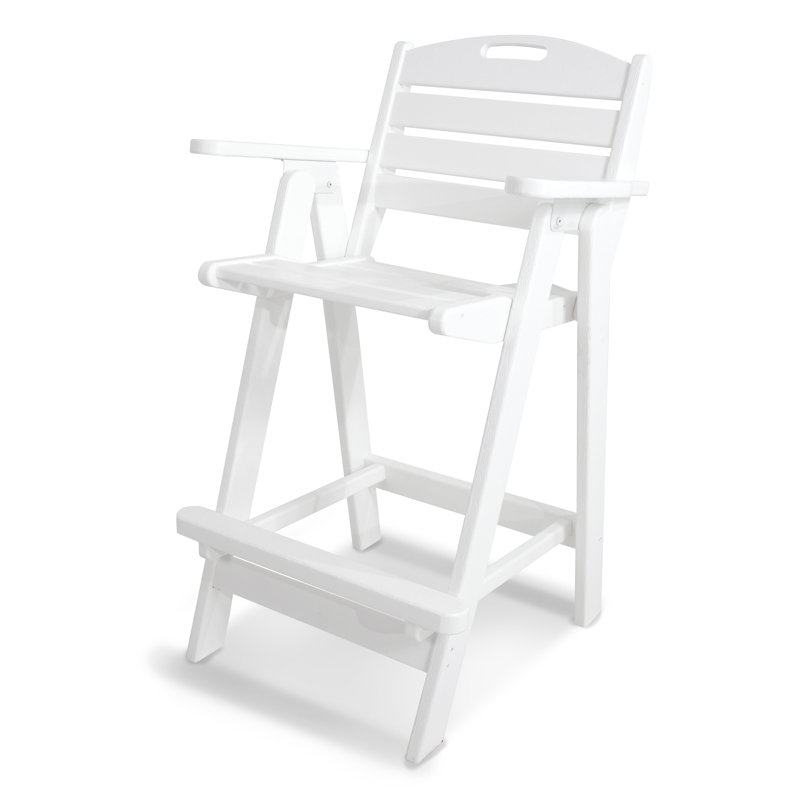 POLYWOOD Nautical Bar Chair, White