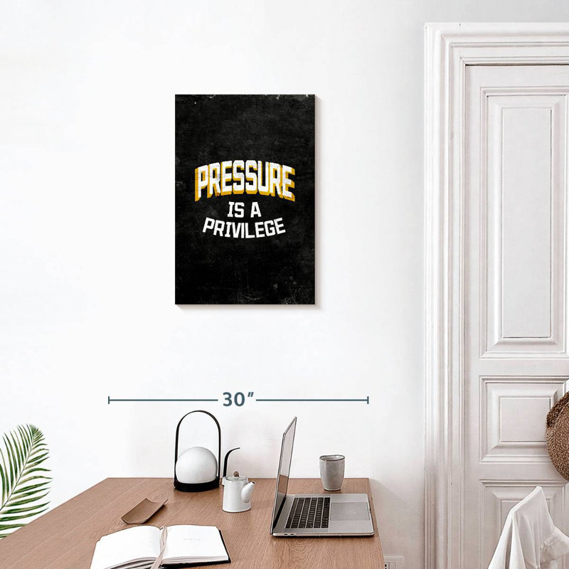 Pressure Is A Privilege, 24" H x 16" W