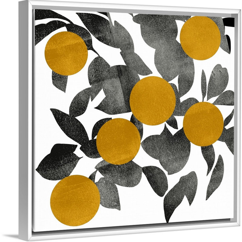 Art mural sur toile Shadow Branch IV, H 22 po x l 22 po, Toile avec cadre blanc