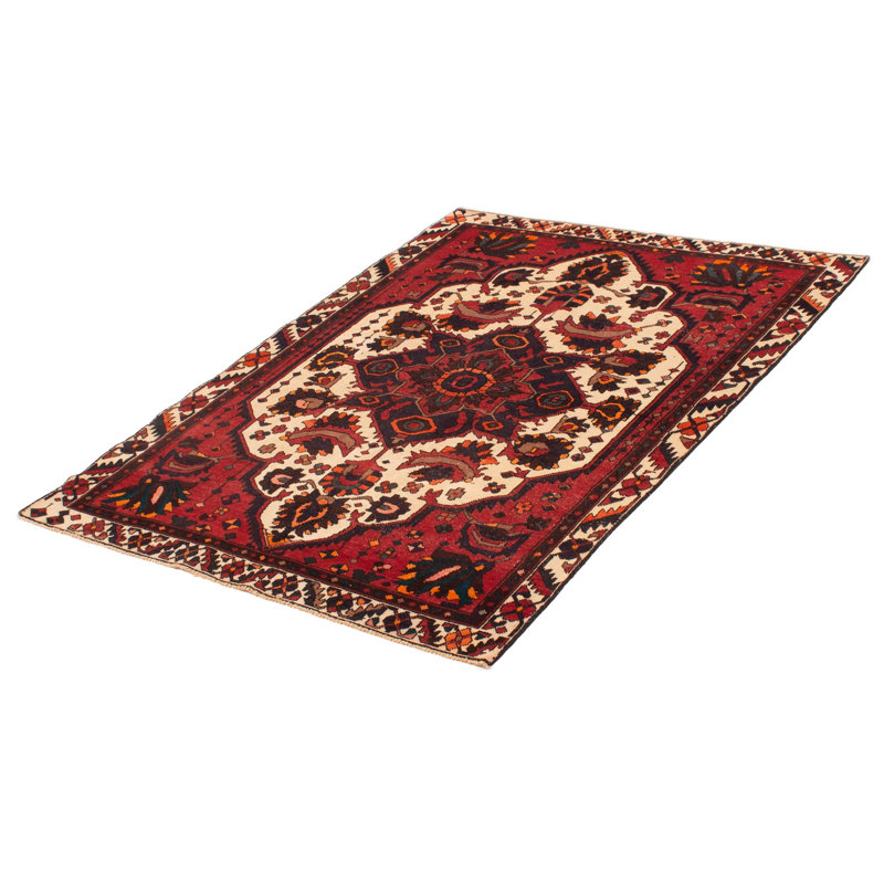 Tapis crème / rouge Anadol 5 pi 2 po x 6 pi 9 po One-of-a-Kind Anadol