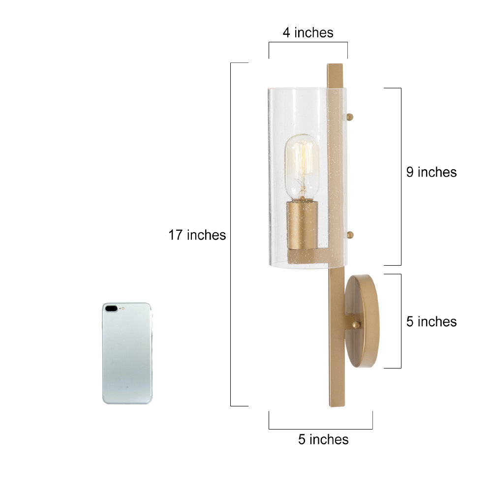 LALUZ 1 Light Dimmable Gold Wallchiere & Reviews Perigold