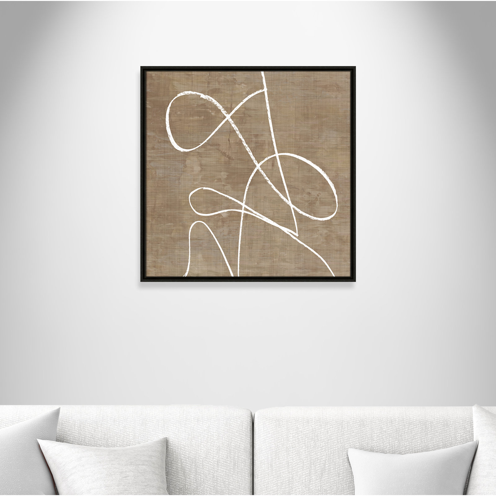 Catana "Swooping Lines" Print, 25.5" H x 25.5" W, Black