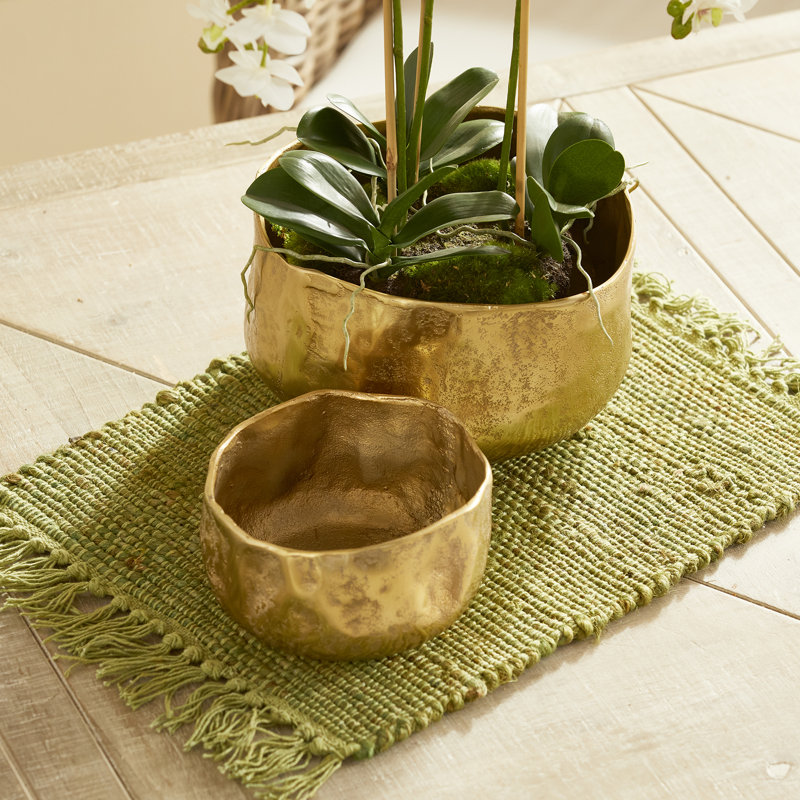 Amelia Metal Planter, Silver