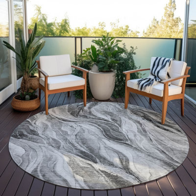 Karsyn Washable Abstract Indoor / Outdoor Rug