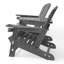 Ensemble de chaises d'extérieur en poly Adirondack avec plateau de connexion et porte-gobelet-182921133