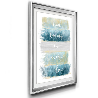 «Find Beauty» - Reproduction d'art textuel sur papier encadré