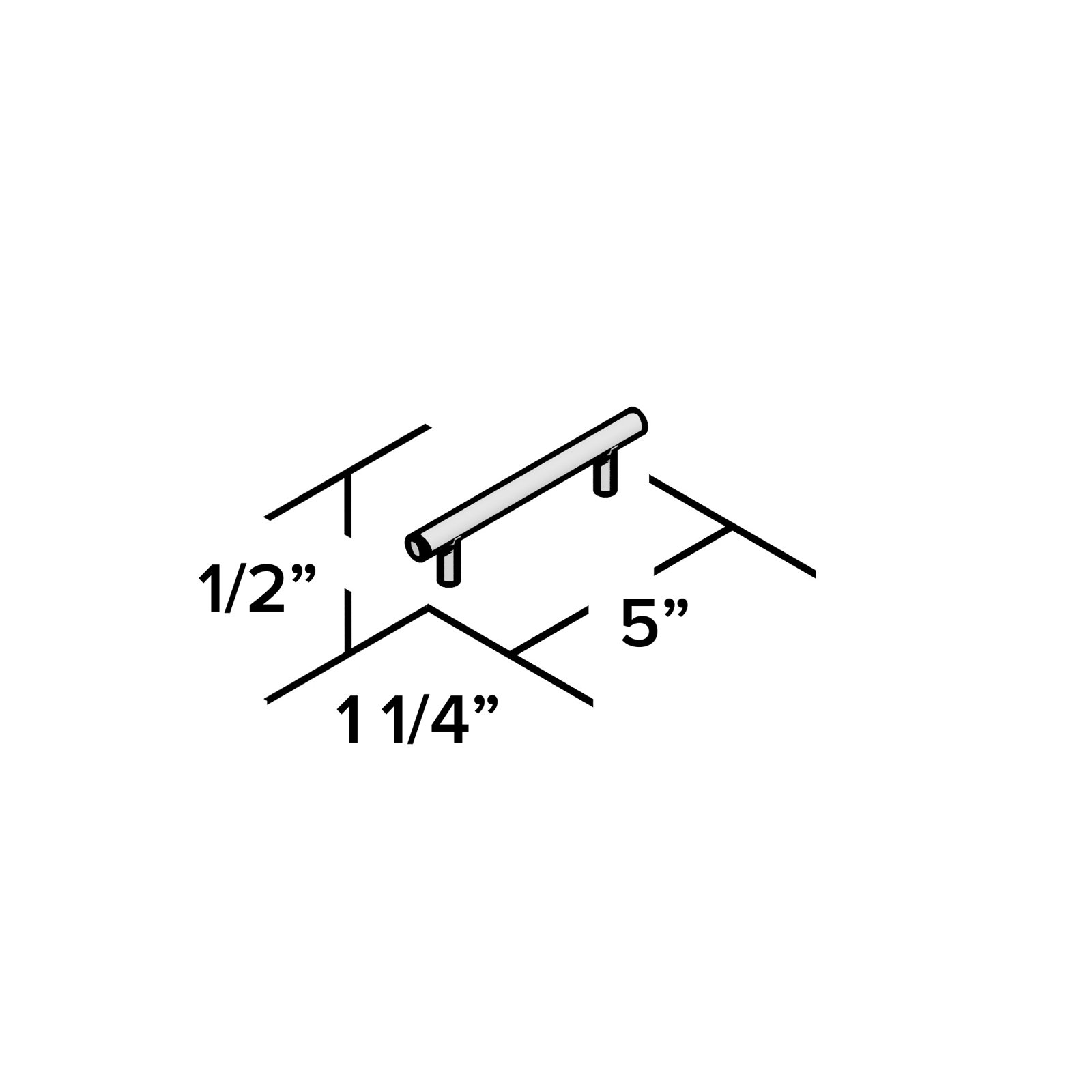 Purist 3" Bar Cabinet Pull, Polished Chrome