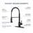 FURUISI Pull Out Single Handle Kitchen Faucet with Soap Dispenser-95197683