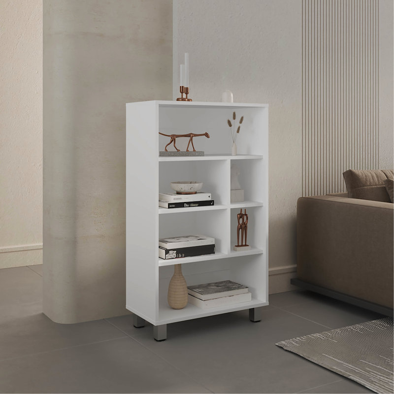 Armoire haute blanche de 40 po - 6 et 4 tablettes pour le rangement de la salle de jeux avec quatre tablettes pratiques