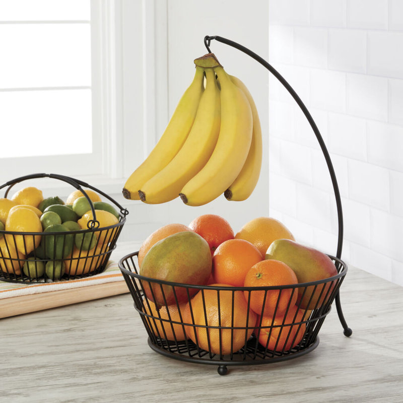 Panier à 2 niveaux avec support à banane Gourmet Basics Tully