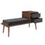 Banc de rangement rembourré Lummie