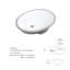 Lavabo de salle de bain ovale blanc en céramique encastré - Chaleur, teinture, égratignure et rouille, vasque de teinture encastrée, trop-plein, blanc