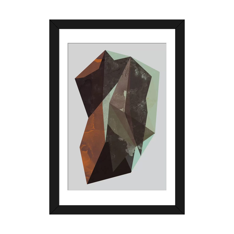 « rock », impression sur toile tendue, Papier d'art encadré noir, Blanc, H 32 po x l 24 po x P 1 po