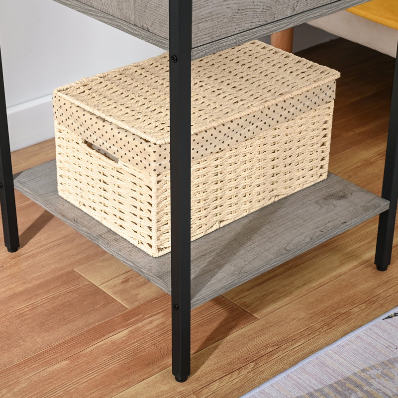 Table de chevet Shirle, Gris