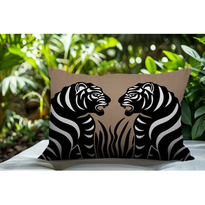 Oreiller rectangulaire réversible intérieur / extérieur Pulo Tiger