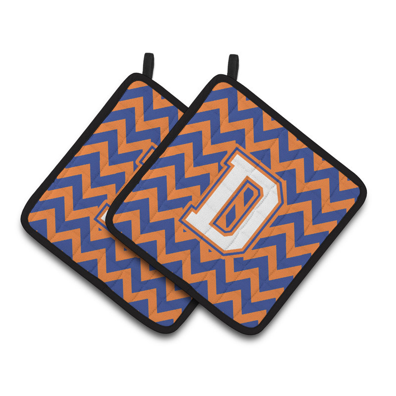 Caroline's Treasures Polyester Potholder, D, Blue/Orange